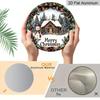 2D Flat, 1pc Retro Aluminum Christmas Ornaments - Snowman, Red Berry Wreath, And "Merry Christmas" Tag, Indoor Outdoor Wall Hanging Decor, Front Door