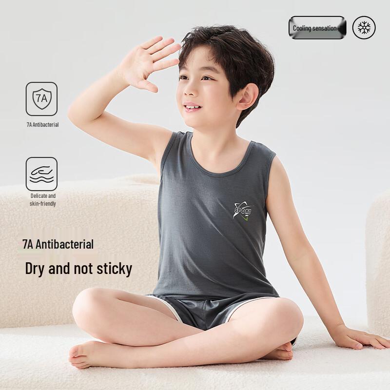 Sommer-Westen- und Shorts-Pyjamaset für Jungen