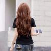 Fashionable and Casual Summer New Versatile V-neck T-shirt Pure Cotton Pot-covering T-shirt for Women Making You Look Slimmer