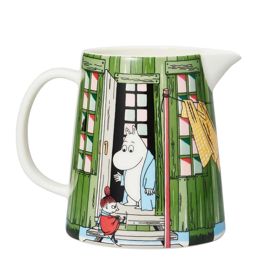 [Officially Imported] Moomin by ARABIA Bathhouse Pitcher with Lid, 1.0L (1055267)