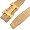 Used AUTHENTIC HERMES Constance H-Bucklebelt Beige alligator