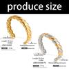 Sturdy Stainless Steel Braided Bangle Adjustable Opening Sleek Open Cuff Bangle Jewelry Piece For Casual Or Formal