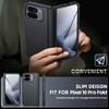 For Google Pixel 10 Pro Fold with Magnetic Power [Hidden Kickstand][Screen Protector][Hinge Protection] Slim Shockproof Protective Phone Case-Black