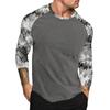 Kamuflasjestil Trykket Raglanermer Herre Topp med Korte Ermer