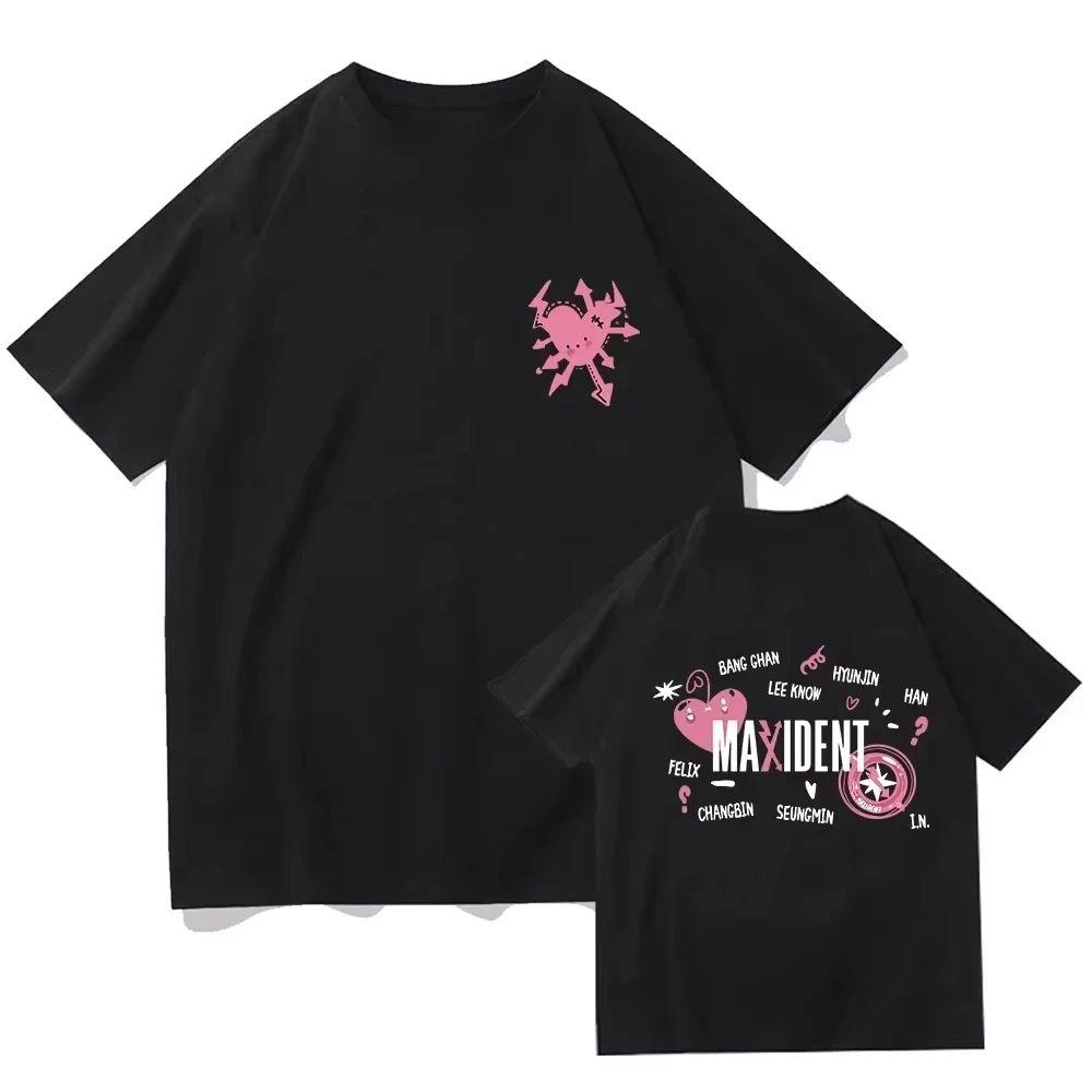 Hot Stray Maxident T-Shirt Women Men Summer Casual Kpop Short Sleeve T-Shirt Graphic T Shirts Women Clothing Y2k Top
