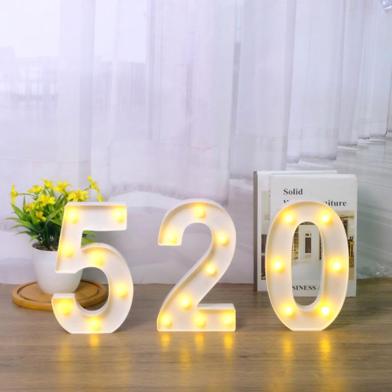 Romantic Proposal & Birthday Decor: LED Alphabet & Number Lights for Surprise Atmosphere