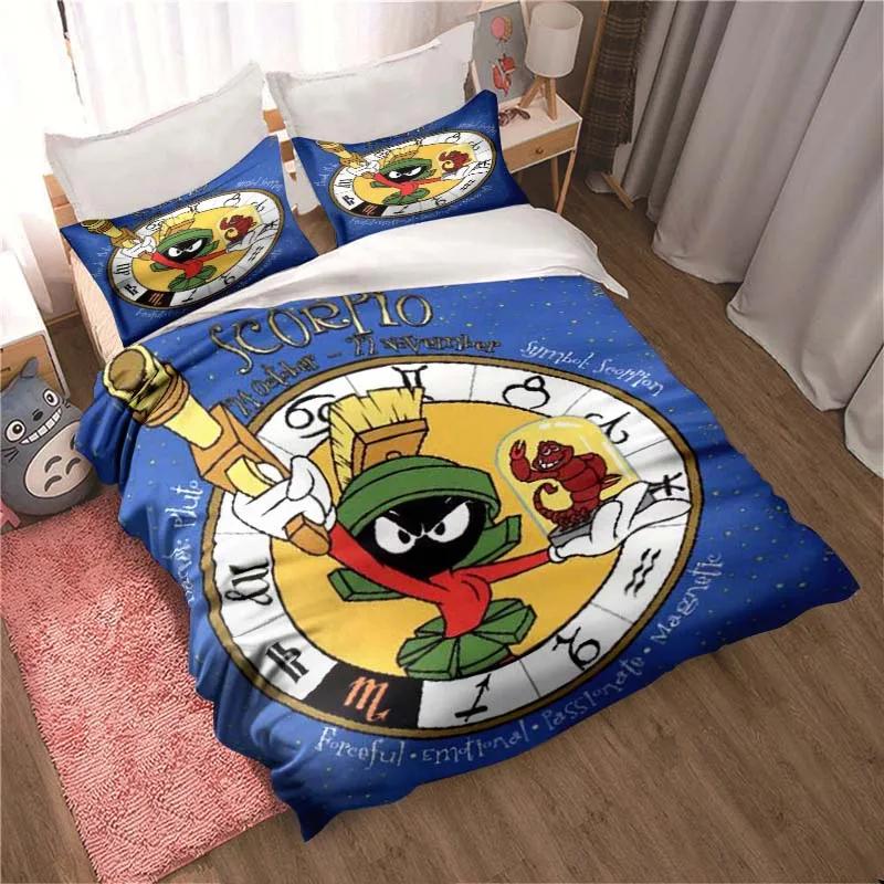 3D Print Game Marvin The Martian Cartoon Bedding Collection Double Twin King Duvet Cover Comforter Pillowcase Boys Girls Adults Bedroom