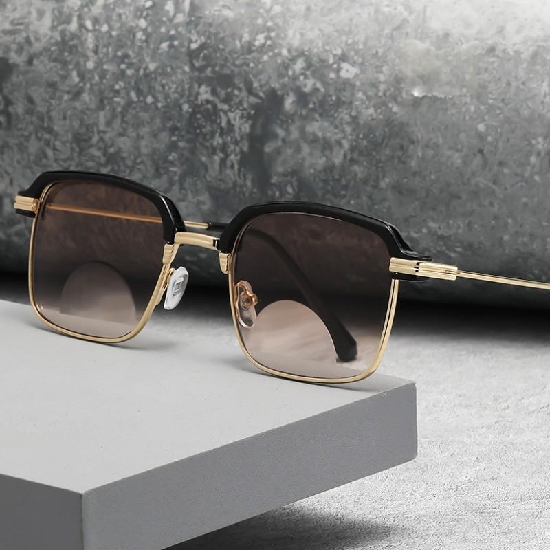 6PCS Anti-Blue Light Dual-Use Presbyopic Glasses Men's and Women's Dual-Light HD Large Frame Sun Presbyopic Glasses Sunglasses