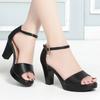 Ladies' New Style Sandals, All-match Hot Summer Fish Mouth Buckle Waterproof Platform High Heels
