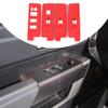 Sport Red Window Glass Lift Switch Button Frame Cover Trim For Toyota Tundra