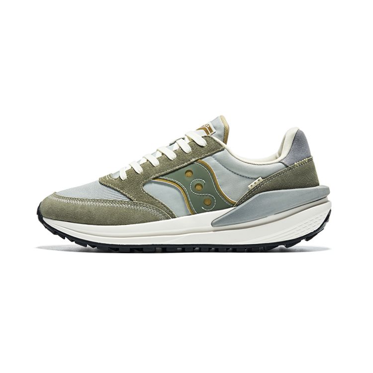 Saucony Jazz Renew Retro Comfortable Nylon Mesh Slip Resistant Durable Low Top Casual Running Shoes Unisex sneaker Gray Green S79040-6