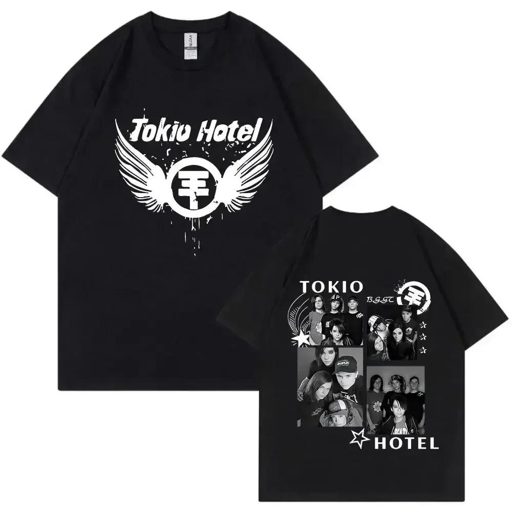 The 2025 Summer Tokyo Hotel English Letter Print T-shirt Trend: Short-sleeved Men's Hip-hop Streetwear