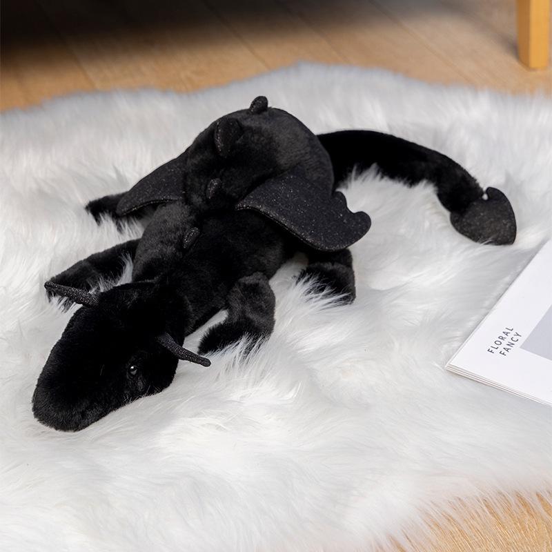 Jelly Sky Blue Rainbow Snow Dragon Plush Toy - Large Leg-Clamping Pillow for Women