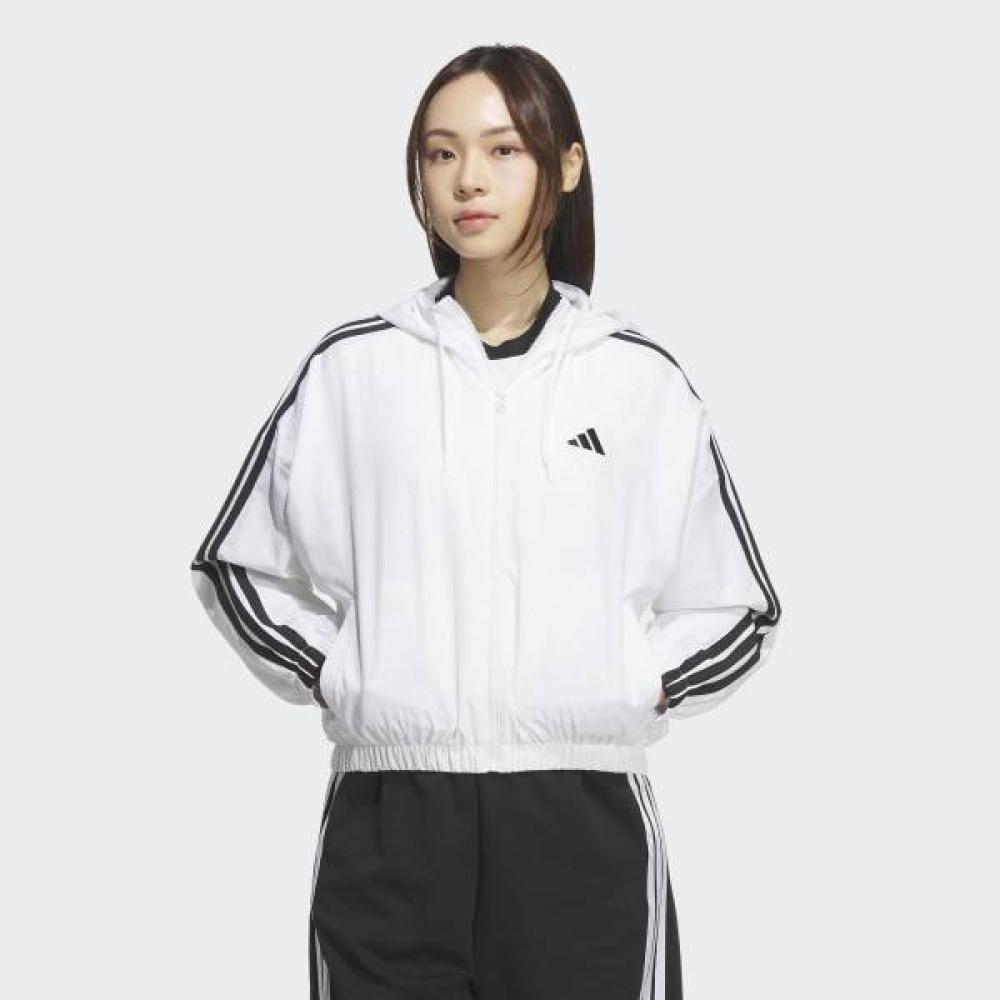 

AdidaS Women S 3S Woven Windbreaker caSual Jacket White AXS(85)