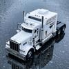 1:24 Peterbilt 389 Flame Livery American Heavy Semi Truck Tractor Alloy Metal Diecast Model Car Simulation Home Trendy Ornaments