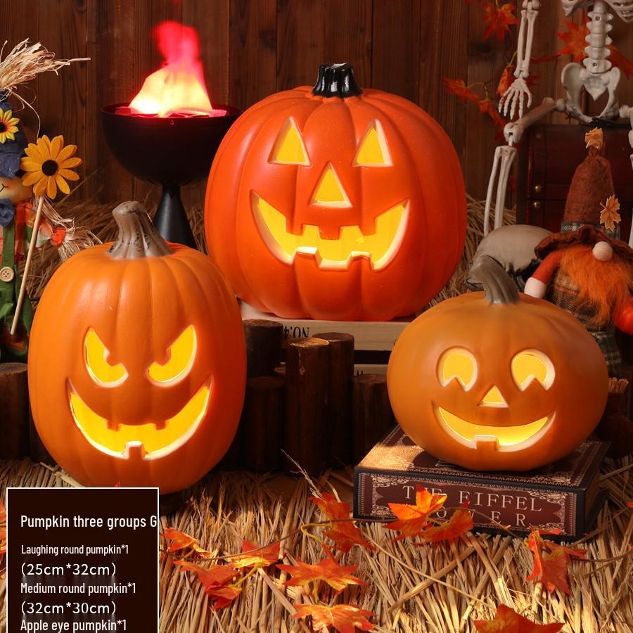Luminous Large Halloween Pumpkin Lantern: Outdoor Decoration & Shopping Mall Display Props