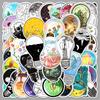 Set of 50 Light Bulb Graffiti Stickers for Personalization: Perfect for Suitcases, Phone Cases, Water Cups, and Skateboards.