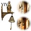 Bronzene Wandglocke Jungfrau Maria Dekoration, Religiöse Glocke Statue, Geeignet zum Aufhängen für Gärten Veranden Kirchen, Geschenk für Gläubige Gebetsraum