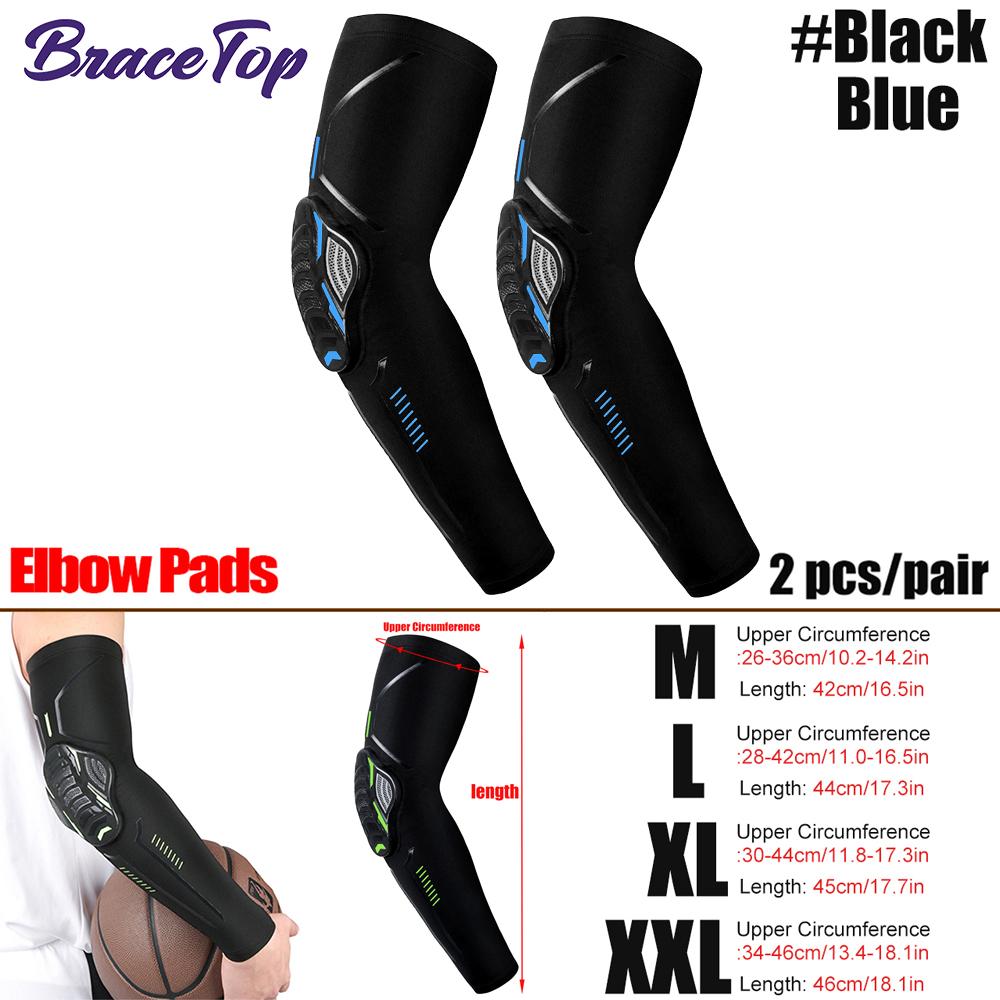 Bracetop 1 Paar Erwachsenen Knieschoner Fahrrad Radfahren Schutz Ellbogen Basketball Sport Knieschoner Knie Beinschutz Anti-Kollisionsschutz