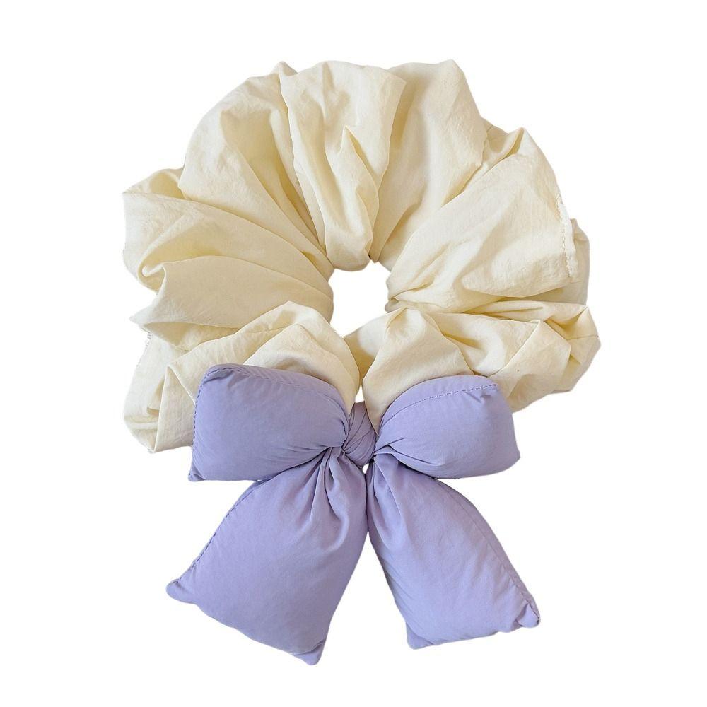 Large Elastic Elastic Fabric Hair Ties Bowknot Hair Scrunchies  High Aesthetic Value
