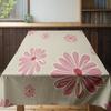 Floral Printed Tablecloth Extra Large Size Decorative Kitchen Table Cover for Dining Room Set 54 X 108, Pink Green Floral Design