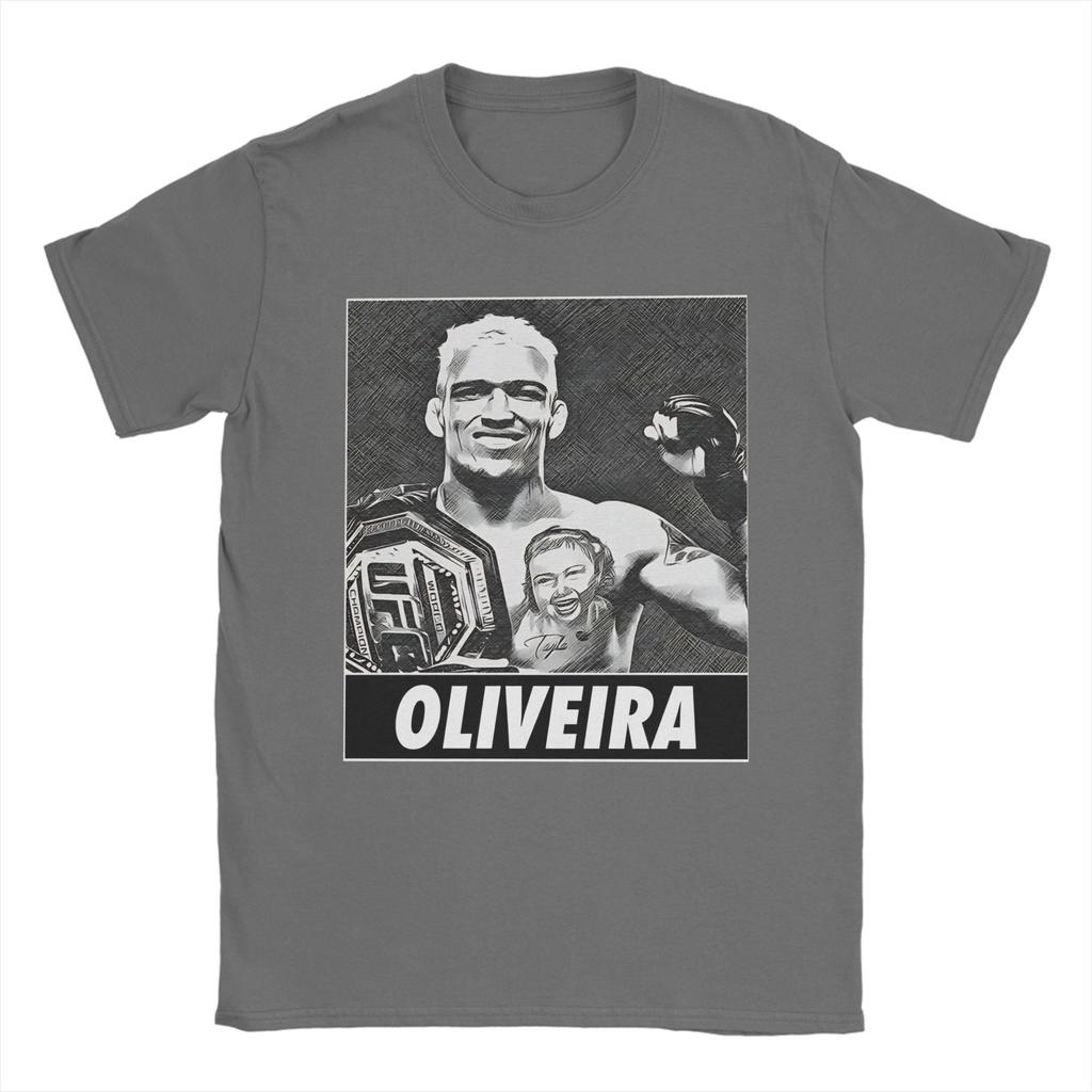 charles oliveira winner charles oliveira v2 TShirt Summer TShirts Unisexs Pure Cotton Crewneck Oversize Top Tees ShortSleeve