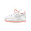 Tênis Infantil Air Force 1 Baixo Rosa Branco Bebê e Criança Pequena CU5289-103