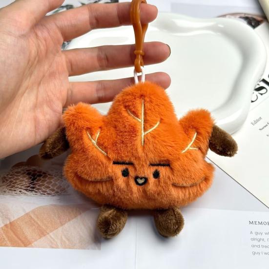 Porte-clés Peluche Feuille d'Érable Yousheng Jouet Peluche Feuilles Dessin Animé Anime Charme Sac à Dos Accessoire Mignon Thème Automne