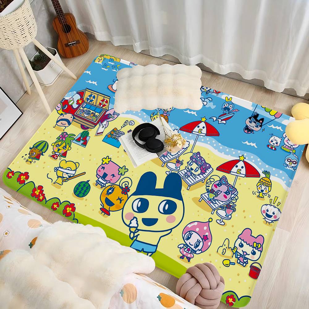 Tamagotchi Cut Friend Floor Mat INS Style Soft Bedroom Floor House Laundry Room Mat Anti-skid Household Carpets