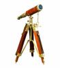 Brass Telescope With Wooden Tripod Stand Maritime Nautical Vintage Desk Décor