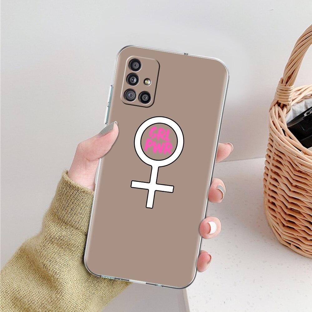 Feministische Feminismus-Telefonhülle für Samsung Galaxy A51 A71 A21S A12 A11 A31 A41 A52 A32 5G A72 A01 A02S Silikon Klar Soft Cover