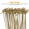 100 Stück Charcuterie-Zubehör Bambusstäbchen Getränke Knoten-Spieße Zahnstocher Party-Food-Sticks Holzprodukt