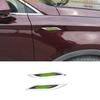 For Lincoln MKX 2016-2018 Silver Aluminum Fender Side Air Outlet Cover Trim 2PCS