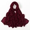 Autumn new solid color hot-selling Malay Indonesian cotton headscarf, monochrome wide-brimmed thin Modal breathable scarf