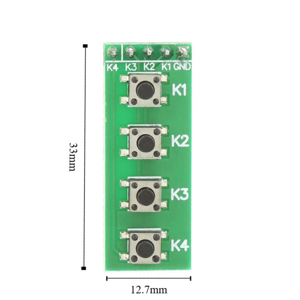 Keyboard Replacement Universal 4 Key Keyboard Module Industrial Grade Push Button Switch Module Keyboard Board Maker Projects
