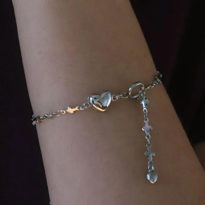 Heart Magnet Point Chain Bracelet_PM26B001SS
