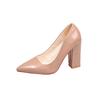 Fashion 2025 Fashion Concise Women's Slip on High Heels Pointed Toe Shallow Mouth Chunky Heels Pumps Plus Size Classics Office & Dress