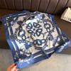 Fashion Floral Print Silk Shawl Square Scarf for Women Soft Satin Neckerchief Female Hair Bands Ribbon Headband Bandana 70X70CM