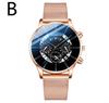 Alloy Mesh Belt Watch, Three-Eye Ultra-Thin Mesh Belt Fashion Casual Steel Belt Quartz Watch Men