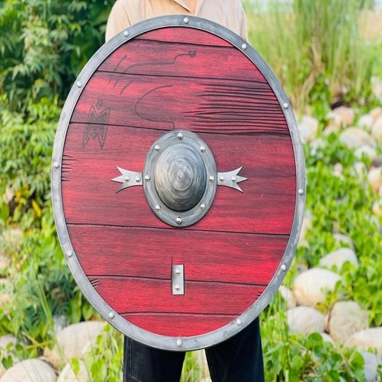 60.96 cm Viking Shield Ragnar Lothbrok Battleworn Authentic Shield Medieval Warrior Shield Wall Decor Best Gift