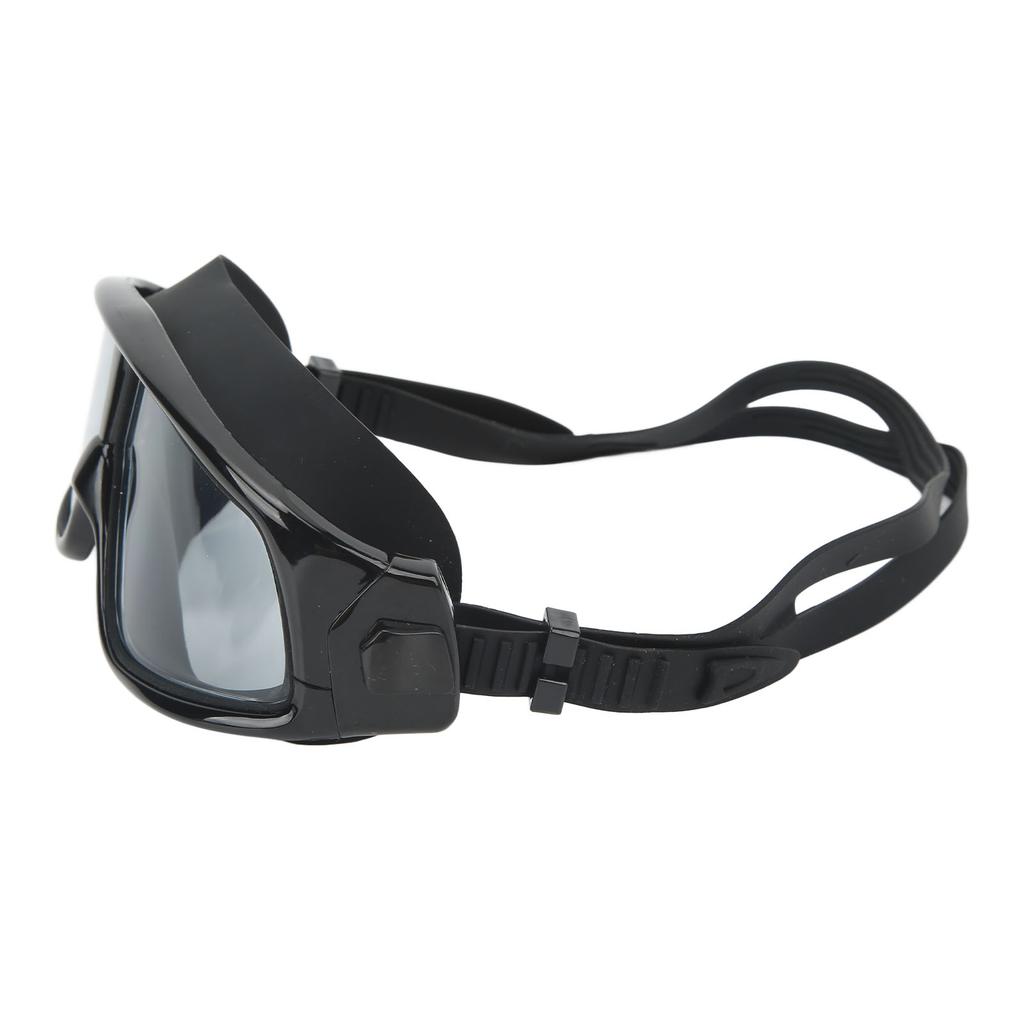 Swimming Goggles Prevent Fog UV Protection Wide View Diving Glasses with Storage Case for Adults Black