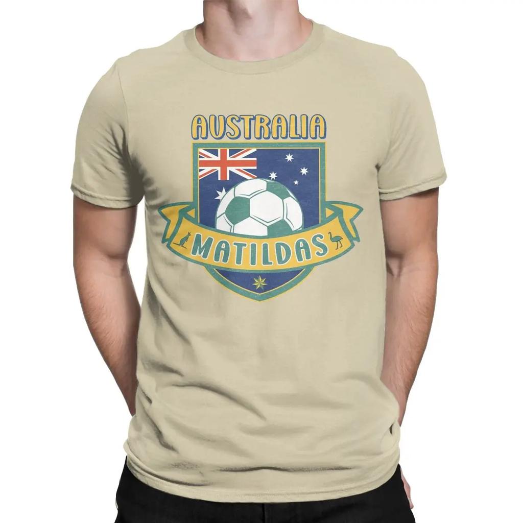 Men's Australian Womens Soccer Crest Matildas T Shirt Cotton Clothing Funny Short Sleeve Crewneck Tee Shirt Gift T-Shirts