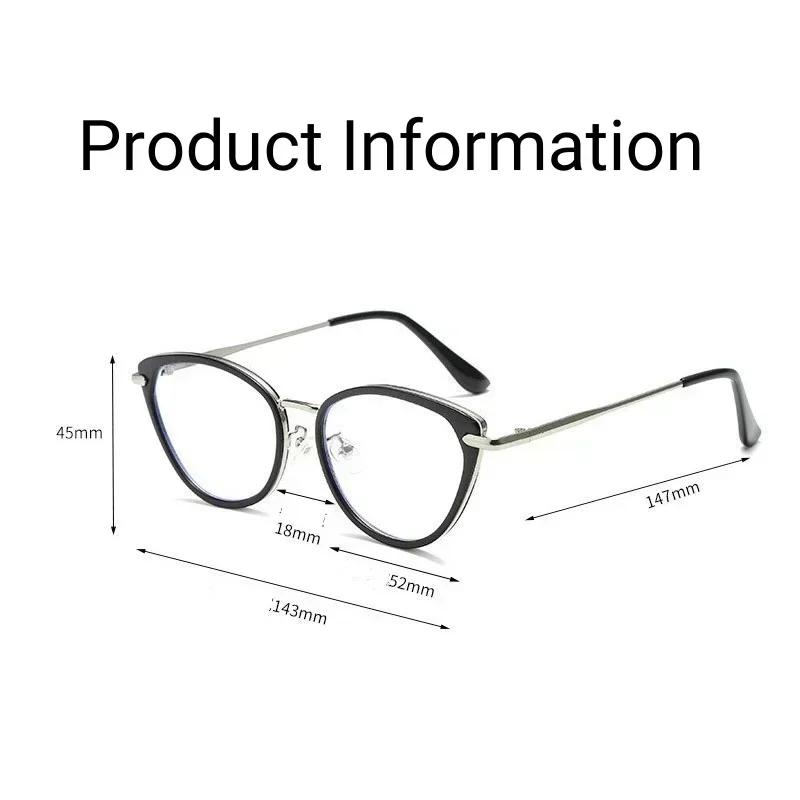 Stylish Cat Eye Reading Glasses Fashion Women  Presbyopia Eyewear Unisex Retro Blue Light Blocking Far Sight Glasses Diopter