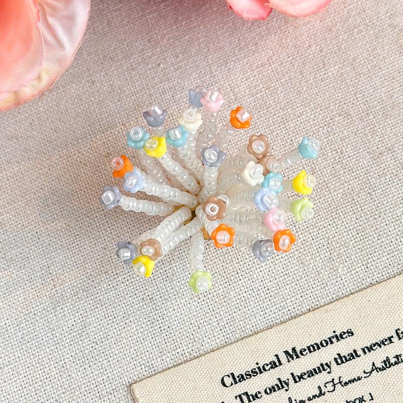 Beaded Flower Handcrafted Beaded Jelly Shoes Shoes Buckles Sandals Accessory For Woman Removable Shoe Accessories