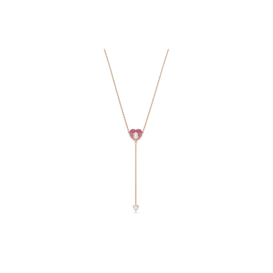 

Swarovski Idyllia Hyperbola Y Pendant With Cubic Zirconia Imitation Crystal Rose Gold Necklace Women necklace 5683575 Box (Random Color)