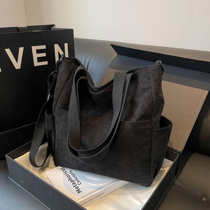 Corduroy Bag Women With Large Capacity 2026 New All-matching Single-shoulder Diagonal High-end Commuting Tote