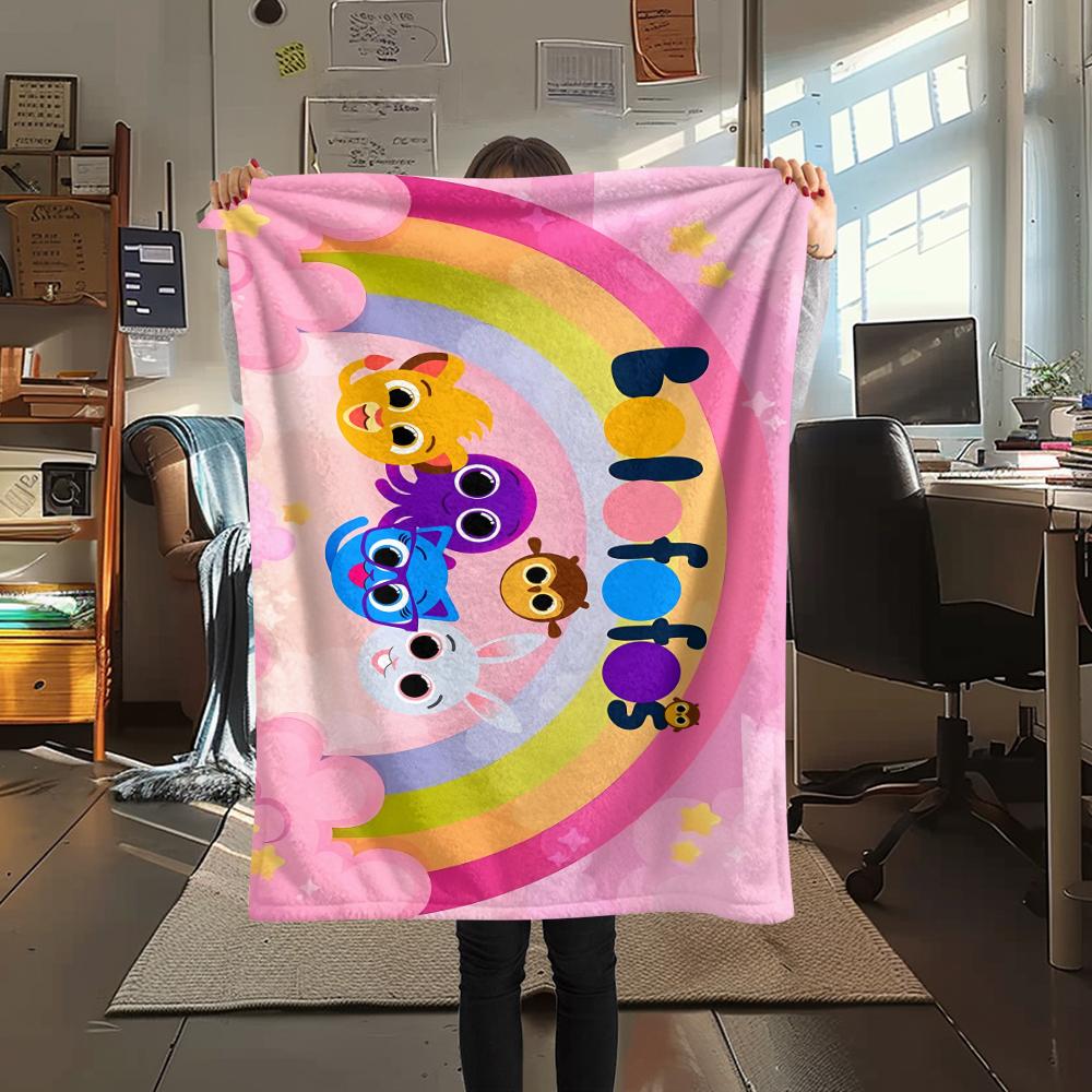 Bolofofos characters Print Flannel Blanket,High quality Comfortable for All Seasons,Home Decor,Warmth and Comfort,Perfect for Christmas Gifts