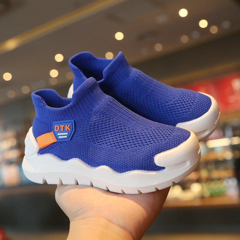 Summer Slip On Children Soft Sport High Top Walking Sock Shoes Kids Running White Breathable Sneakers For Baby Boy Girl