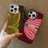 Yayoi Kusama Pumpkin Flower Art For Iphone 15 14 13 Plus 17 16 12 11 Pro Max Matte Colored Silver Luxury Phone Cover