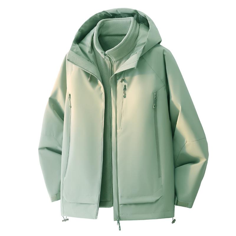 Hooded Jacket Three-in-one Men's Spring and Autumn Tide Brand Jacket Outdoor Windproof Mountaineering Suit Men